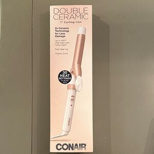 Conair Double Ceramic 1" Curling Iron - Rose Gold (brand new box never opened!!!